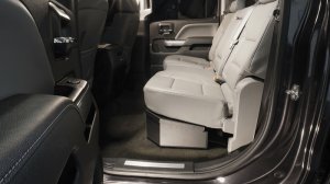 GMC Sierra 3500HD Underseat Lockbox - Rear 60% Bench Seat - Tuffy Products - 2/3 Length with Keyed Lock - Black - `07-`19